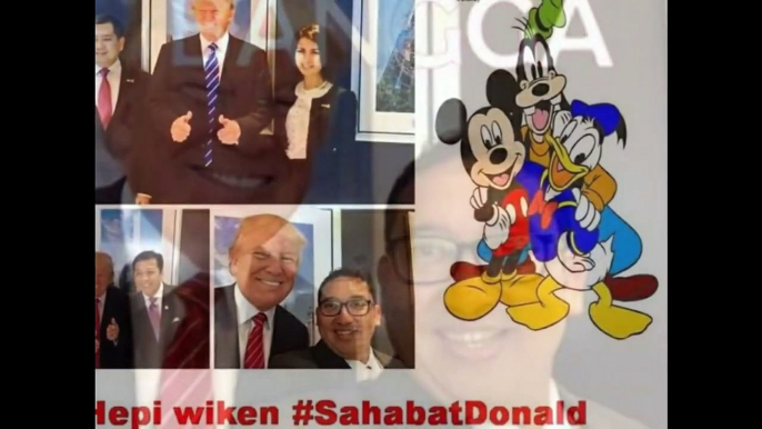 Funny Meme excited Fadli Zon and Setya Novanto Attend Donald Trump Campaign