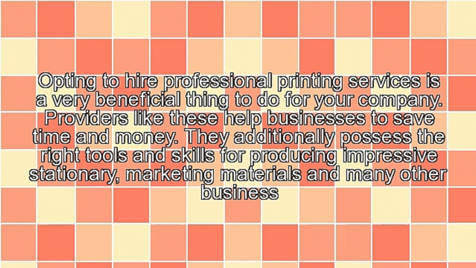 What Companies Should Know About Using Professional Printing Services