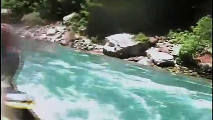 jetski jumping devils hole in the whirlpool rapids lower niagara river.AVI