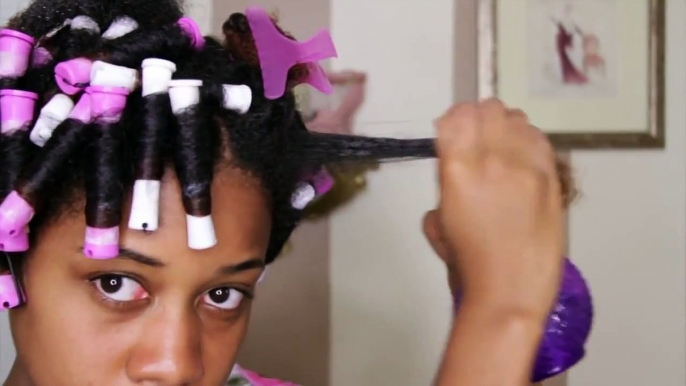 Heatless Rod Set Curls on Natural Hair