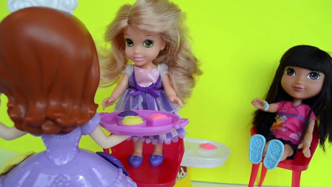 Dora Aventureira com Princesa Sofia Massinha Play Doh completo Portugues DISNEYtoptoys