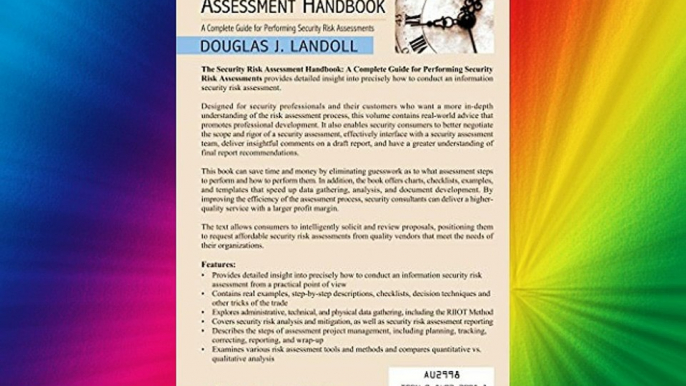 The Security Risk Assessment Handbook: A Complete Guide for Performing Security Risk Assessments