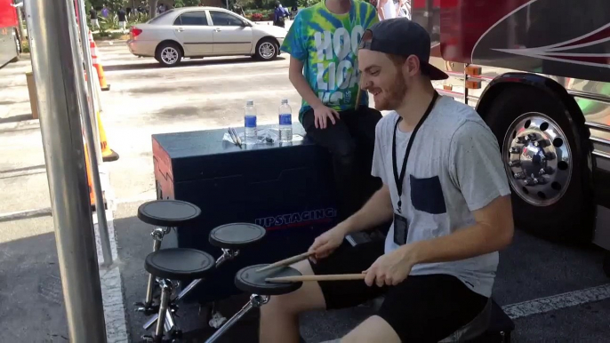 Josh Manuel from Issues Free-Styling on Practice Pads