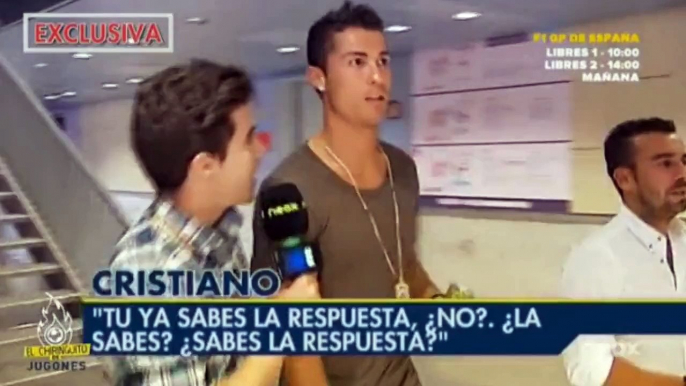 Cristiano Ronaldo jokes with a journalist "do you want some?" after Nadal tennis match