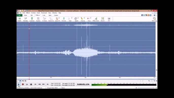 Waveform anomaly.