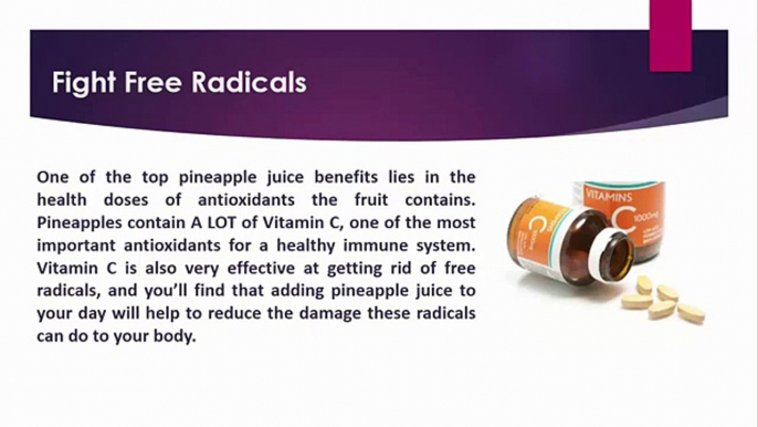 Pineapple Juice Health Benefits