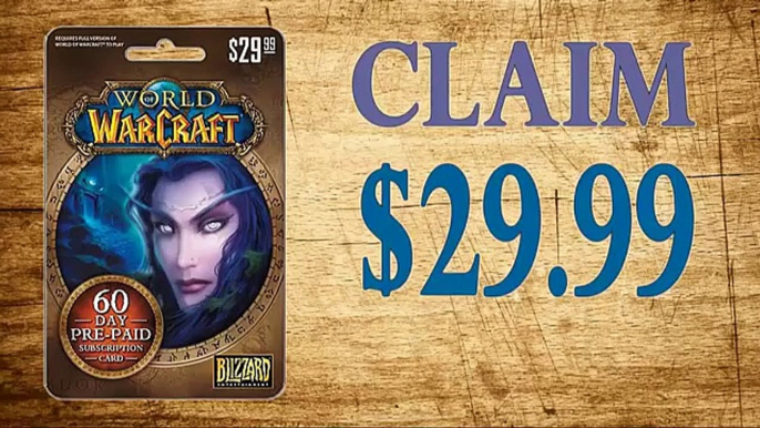 How to Redeem World of Warcraft (WOW) 60 day Subscription gift card $30 100% working with Proof