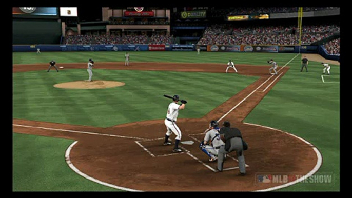 Martin Prado crushes a homer to left on a hit-and-run play in MLB 10: The Show