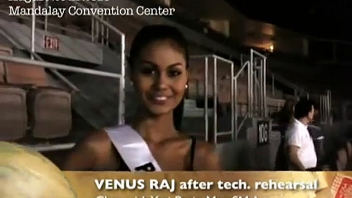 Venus Raj after technical rehearsal of Miss Universe 2010