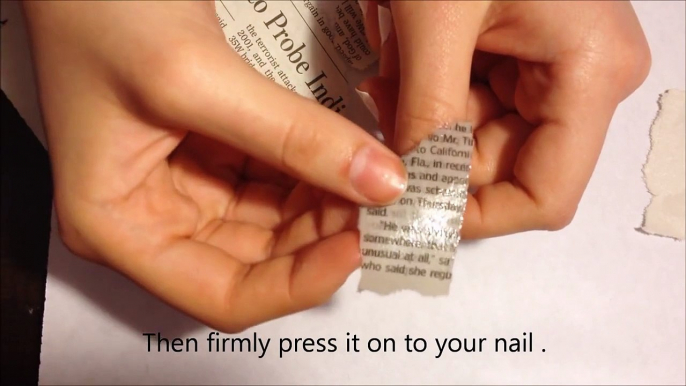 How to: Newspaper Nails (using water)