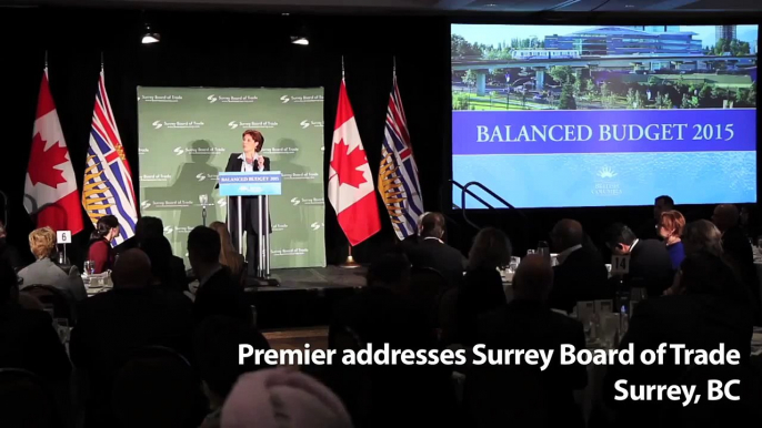 Premier addresses Surrey Board of Trade