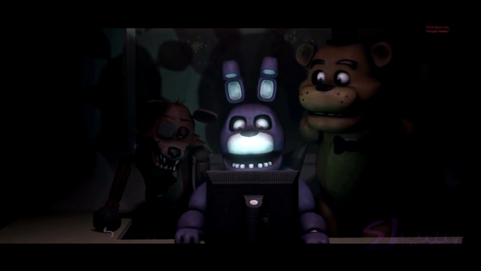 [SFM FNAF] Bonnie Freddy and Foxy react to Five nights at Freddy's 4 Trailer