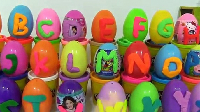 24 PlayDoh Alphabet Surprise eggs. Peppa Pig Alphabet Learning Violetta Kinder Surprise [Full Episod