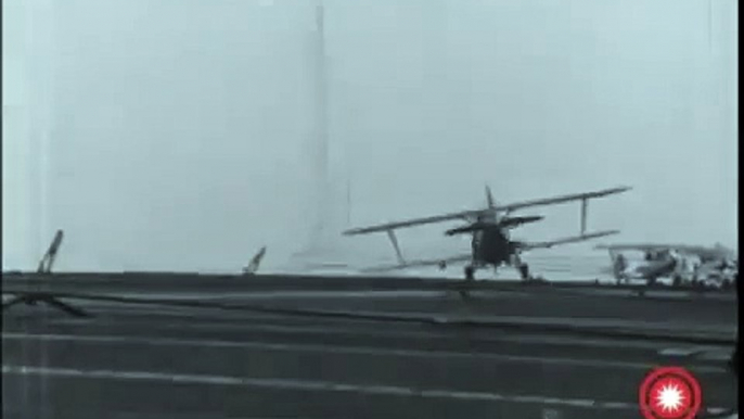 Grumman F3F Aircraft Carrier Crash Landing