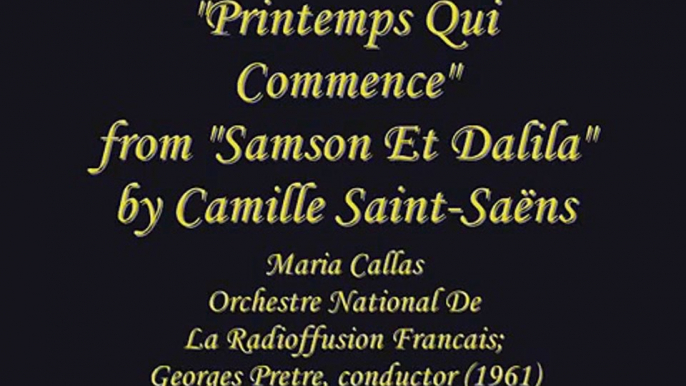 Maria Callas - Printemps Qui Commence