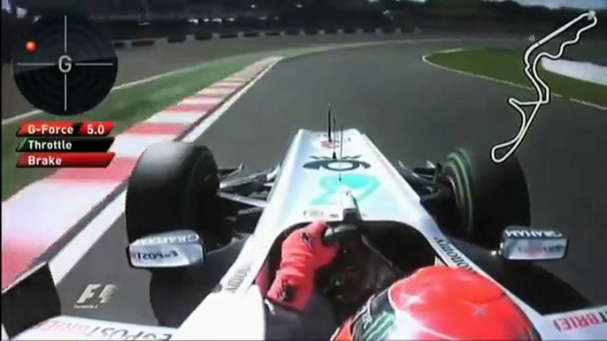 Formula1 2010 Schumacher Onboard Lap   Japan Suzuka HQ