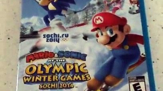 sonic and mario at the 2014 Sochi winter Olympic Games unboxing (Wii U)