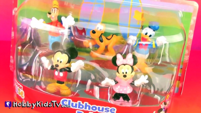 Disney Mickey Mouse Clubhouse Character Set Toy Review Box Open Minnie, Goofy, Pluto, Donald