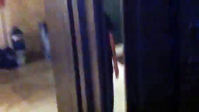 Asian Girl takes the elevator ride for 1st time