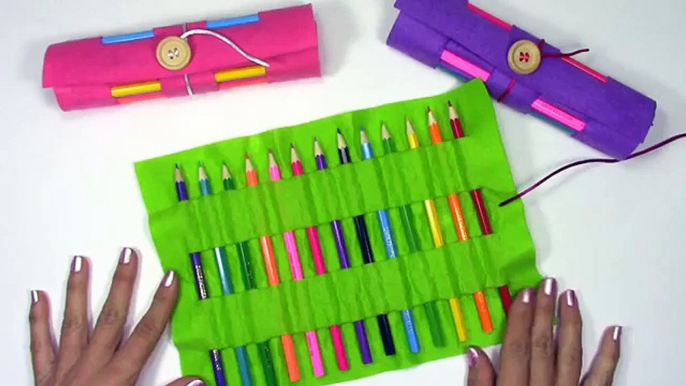 DIY crafts_ Roll up PENCIL CASE (Back to school) - Innova Crafts