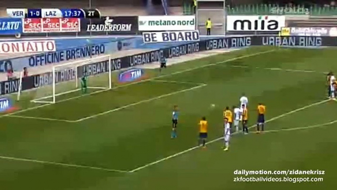 1-1 Lucas Biglia Penalty-Kick Goal | Hellas Verona v. Lazio 27.09.2015 HS