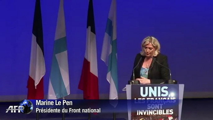 Municipales 2014 : Marine Le Pen raille PS et UMP à Marseille