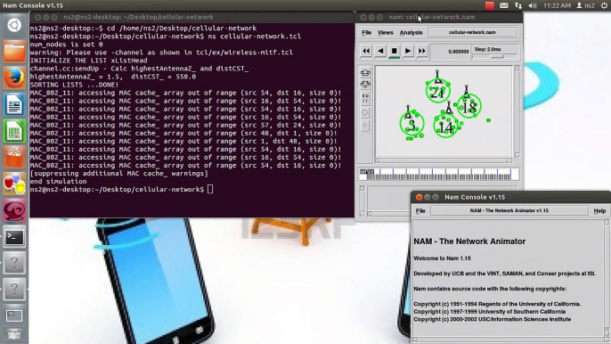 cellular network project output - Network simulator2 projects