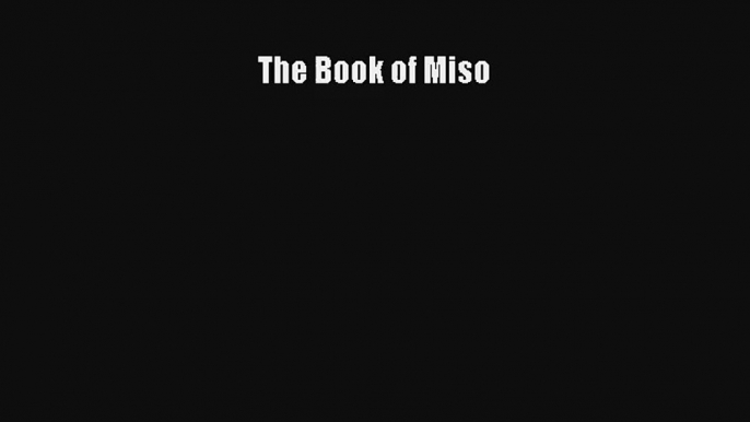 AudioBook The Book of Miso Download