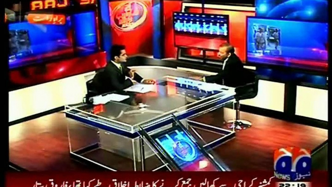 GEO Aaj Shahzaib Khanzada Kay Sath with MQM Dr Farooq Sattar (28 September 2015)