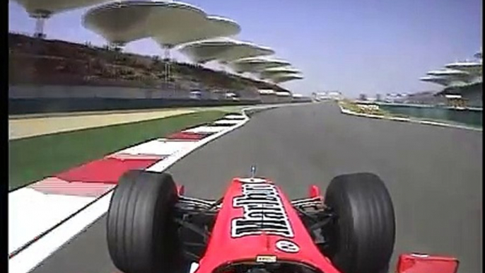 F1 Chinese GP Shanghai 2005 FP4 - Schumi Onboard Action!