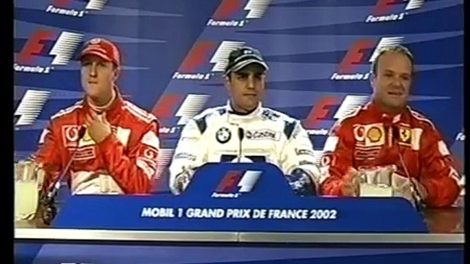 F1 French GP Magny-Cours 2002 - Qualifying - Ending + Press Conference