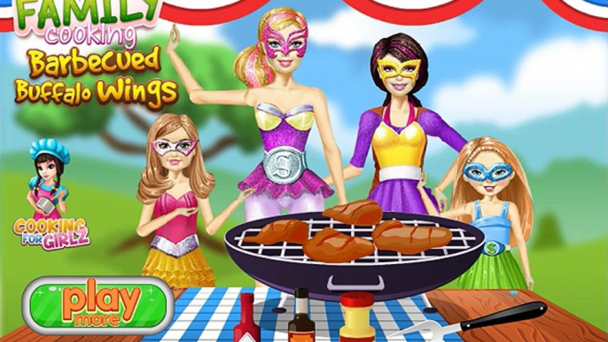 Barbie Family Cooking Barbecued Wings