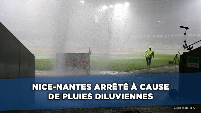 Nice-Nantes arrêté à cause de pluies diluviennes