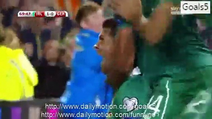 Shane Long Goal Ireland 1 - 0 Germany Euro Qualification 8-10-2015