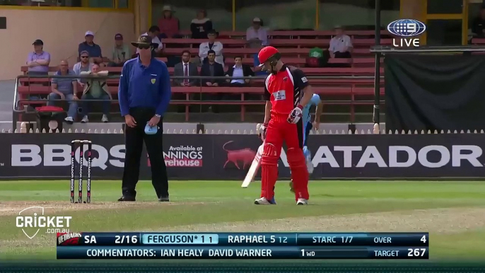 Mitchell Starc 4 wickets Vs South Australia Game played 9-10-2015