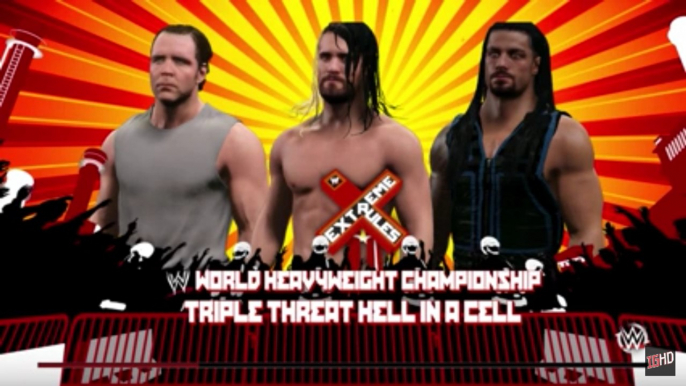 WWE 2K15 Dream Match - Dean Ambrose vs. Roman Reigns vs. Seth Rollins | WWE Extreme Rules | WWE 2K15