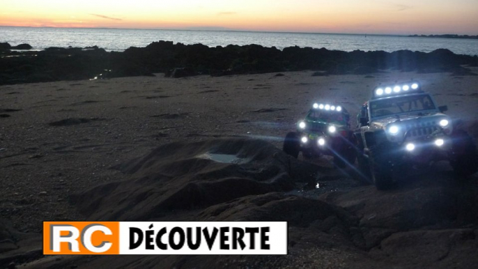 RC Scale Trial 4x4 Crawler Nuit sable et rochers Plage Mesquer 44 Loire Atlantique Grand Ouest