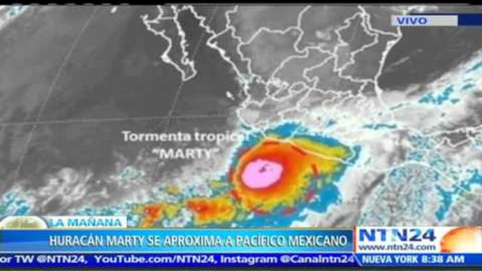 Huracán Marty se aproxima lentamente a las costas mexicanas del Pacífico