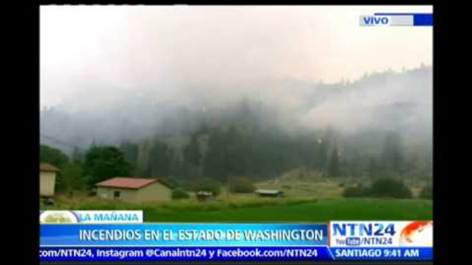 Cerca de 500 mil hogares son evacuados por fuertes incendios en el estado de Washington, EE.UU.