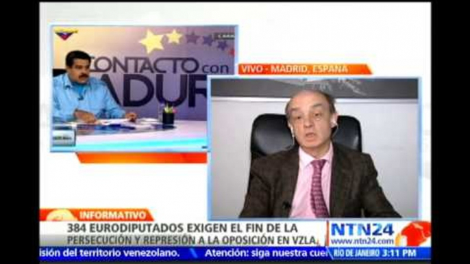 Eurodiputado señala en NTN24 que resolución del Parlamento podría traer futuras sanciones