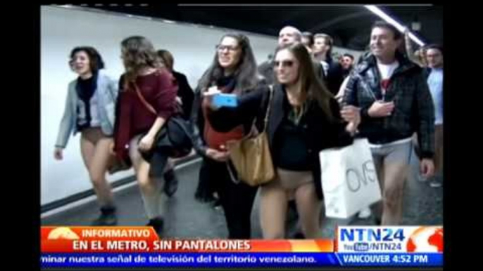 Día sin pantalones en el Metro: más de 100 personas toman el servicio de transporte en ropa interior