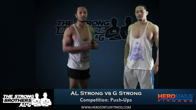 Push Ups Competition AL vs G - 2 Minutes Push Up Challenge By The Strong Brothers