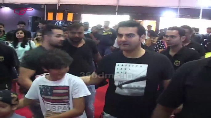 Actor Arbaaz Khan, son Arhaan Khan & Amrita Arora spotted at Big Boys Toys