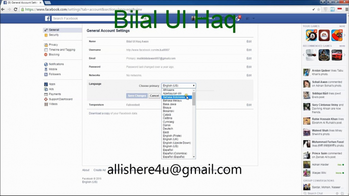 How To Make Single Name Facebook Profile by Syed Shafaat Ahmed