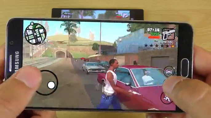 Sony Xperia Z5 VS Note 5 - GTA San Andreas Gameplay Comparison