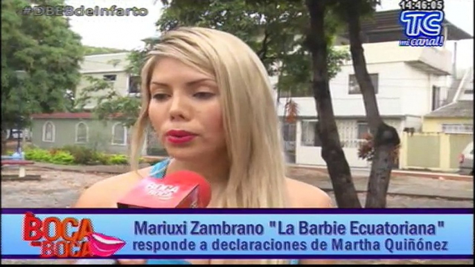 Mariuxi Zambrano “La Barbie Ecuatoriana” responde a declaraciones de Martha Quiñónez