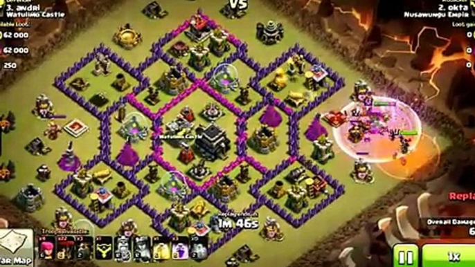 BEST CLASH OF CLANS ATTACK STRATEGY | TH9 LAVA HOUND & BALLON (LAVALOON) PART1