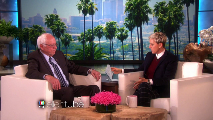 Ellen Puts Bernie Sanders in the Hot Seat