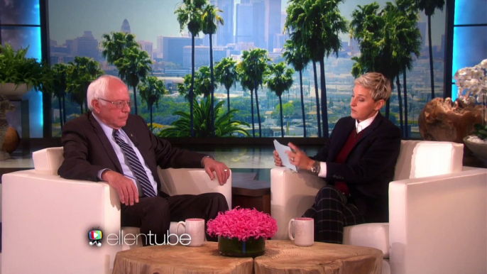 Ellen Puts Bernie Sanders in the Hot Seat