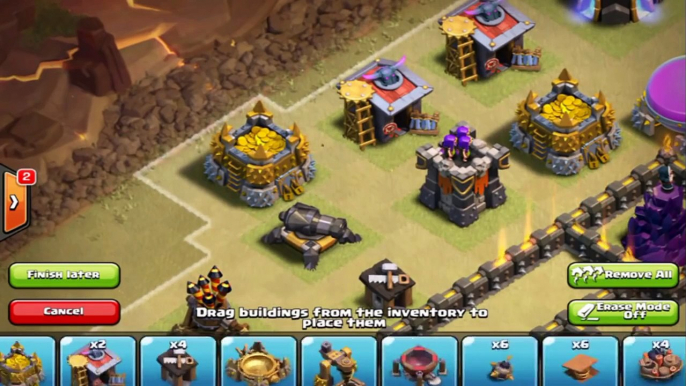 Clash of clans Town hall 9 (th9) best war base with 2 Air Sweepers Anti 2 star + REPLAY